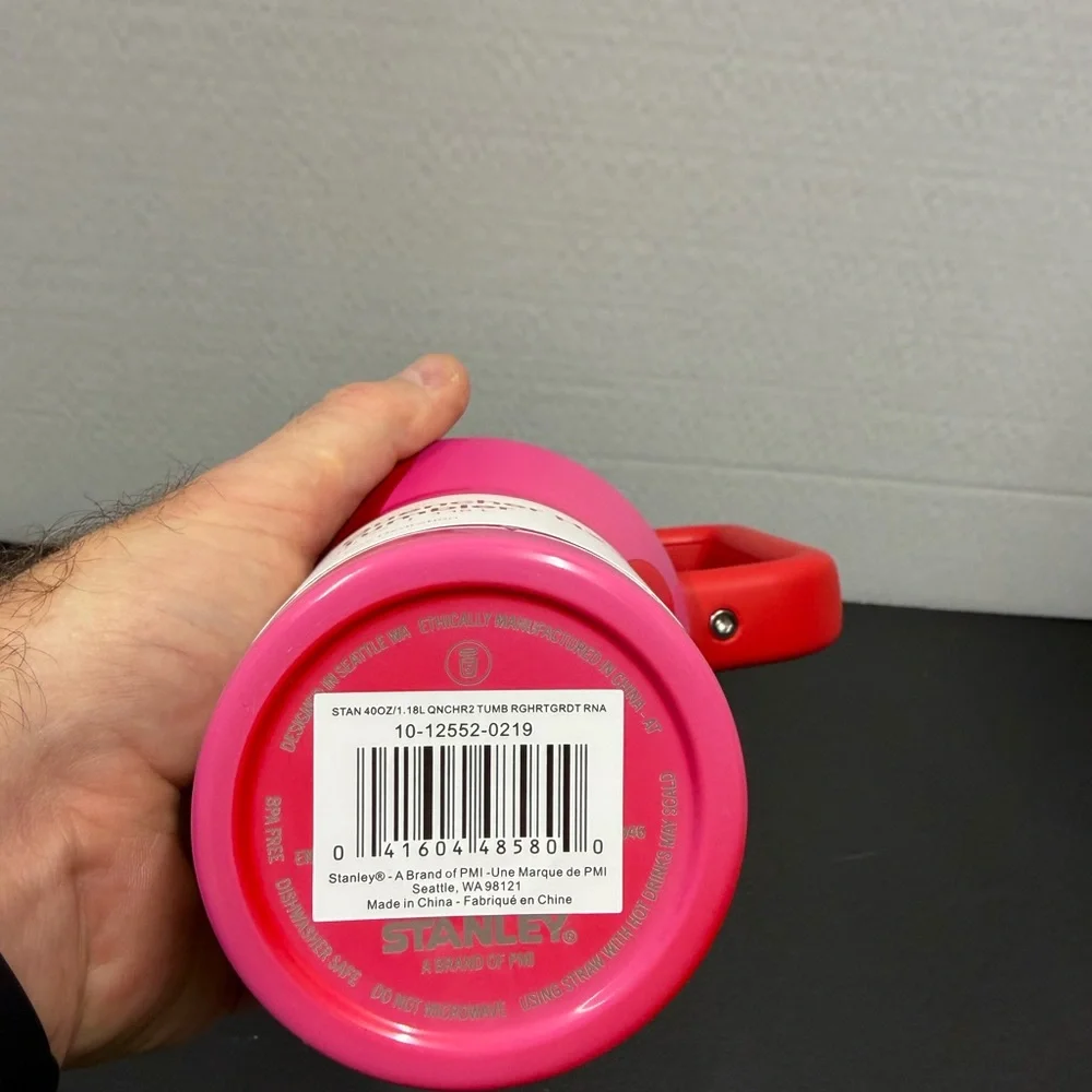 Stanley Red and Pink Heart Quencher Tumbler - Picture 8 of 10